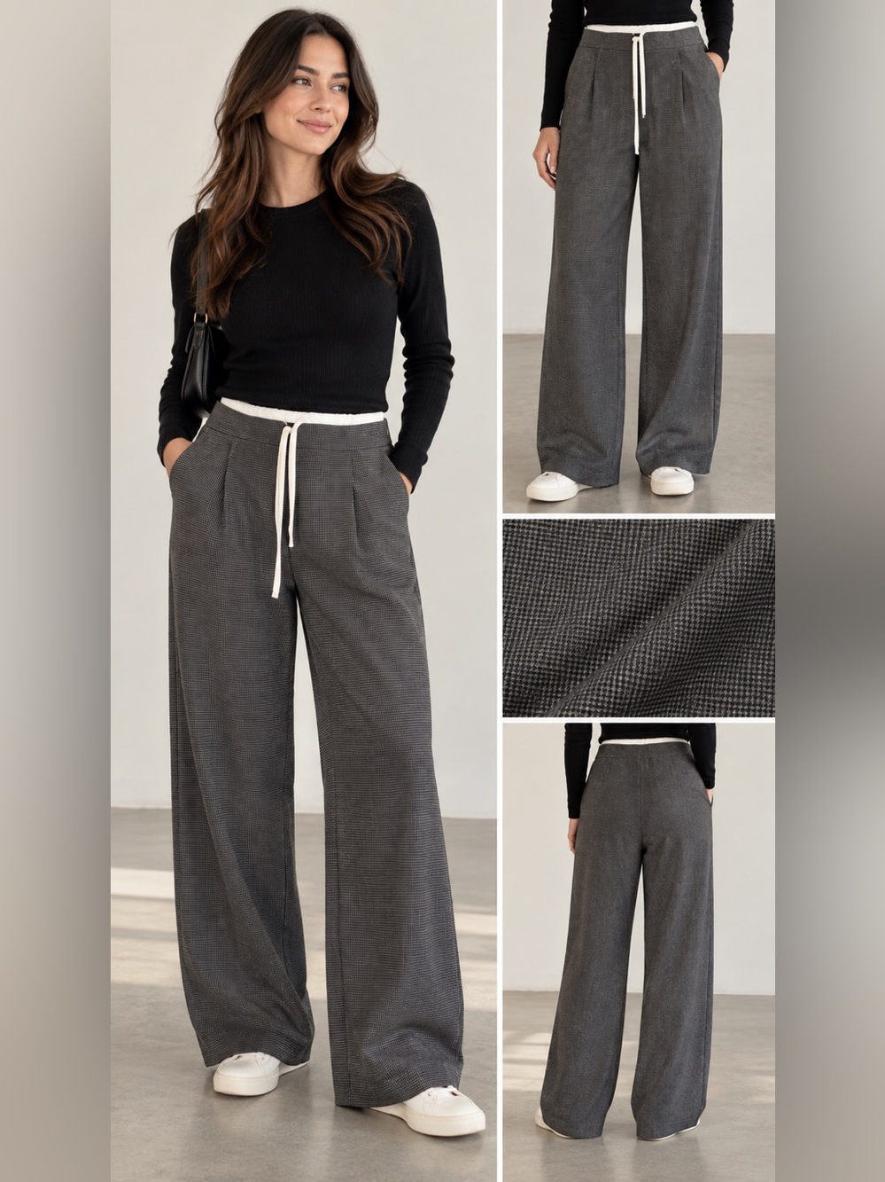 Zara Wide Leg Drawstring Pants